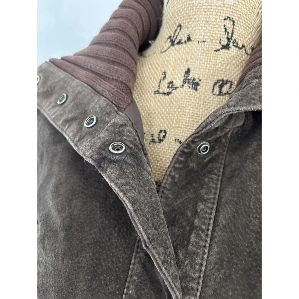 Kim Rogers 100%leather Sweater Jacket‎ Brown Size M Spot On Arm